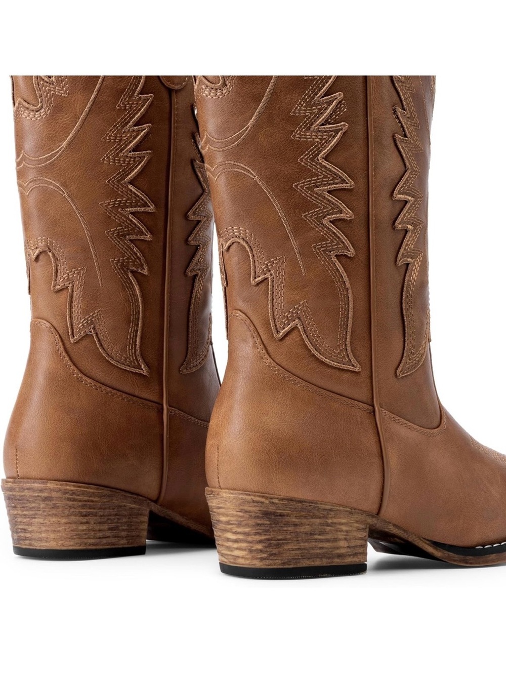 DREAM PARIS Cowboy Boots for Women Cowgirl Western Mid Calf Boots Snip Toe - Picture 14 of 15